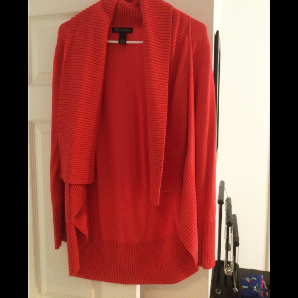 INC coral color cardigan